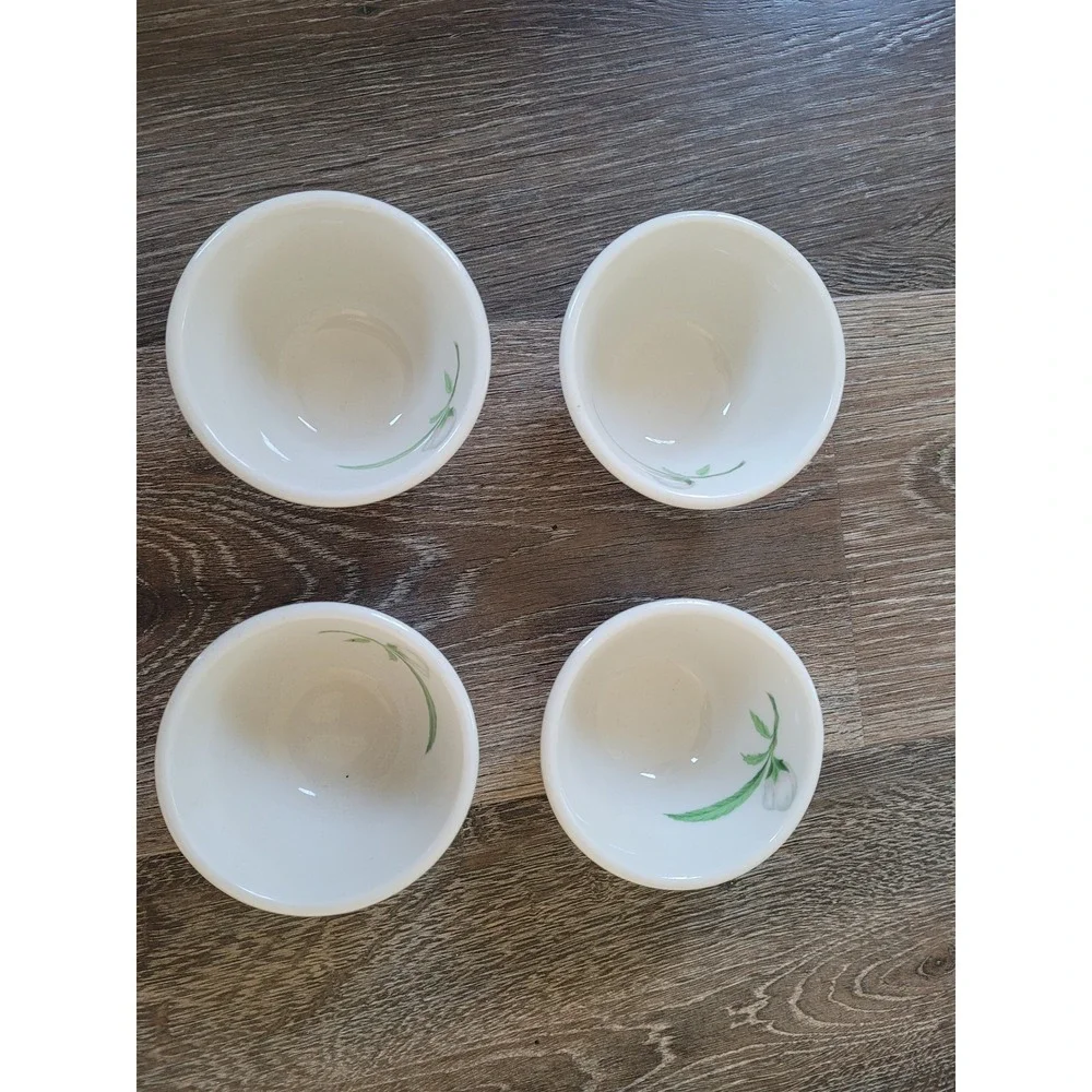 Vintage Syracuse China Dessert Bowls Apple Blossom‎ Mid-Century Modern Set of 4
